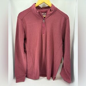 Men’s Red Quarter Zip Pullover.